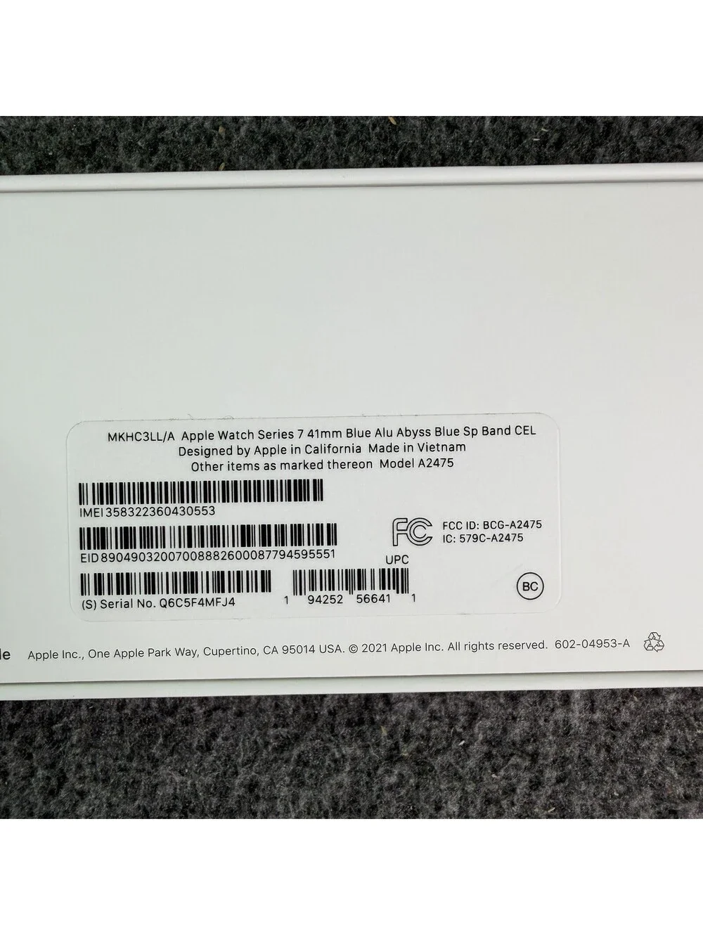 Apple Watch Series 7 41mm Gps Cellular Aluminum Blue